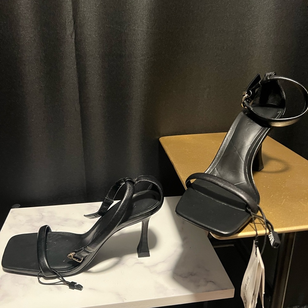 Zara Black Strappy Heels